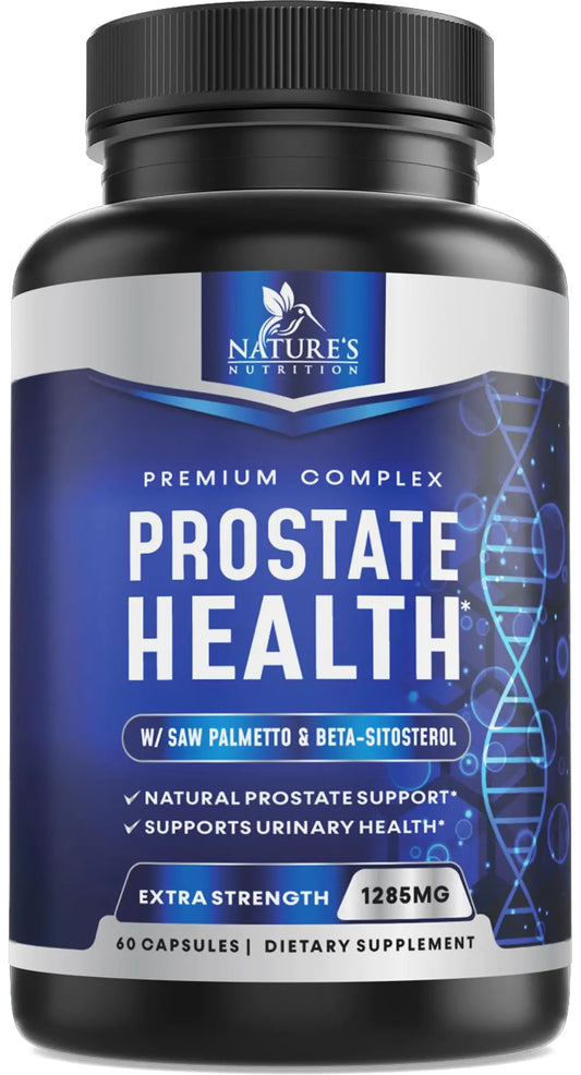 Prostate Men Supplement - Support Complex Formula with Saw Palmetto Beta Sitosterol Stinging Nettle Pygeum Pumpkin Seed Zinc Vitamin B6 E - Supports Prostate & Urinary Health - 60 Capsules